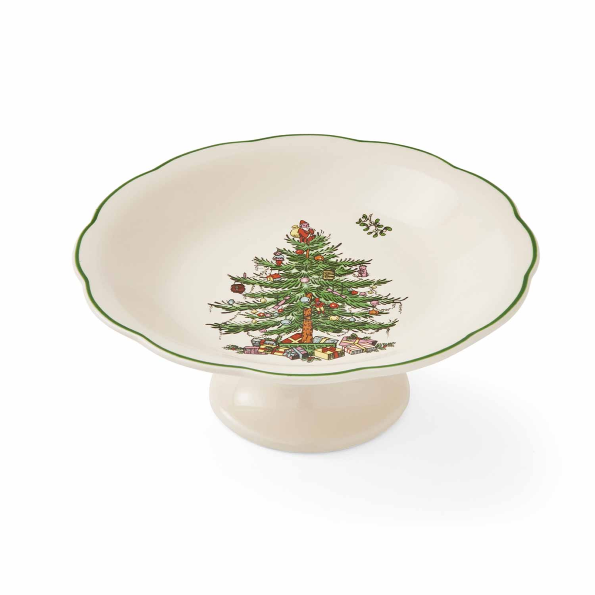 SPODE CHRISTMAS TREE SCULPTED CANDY DISH 18CM