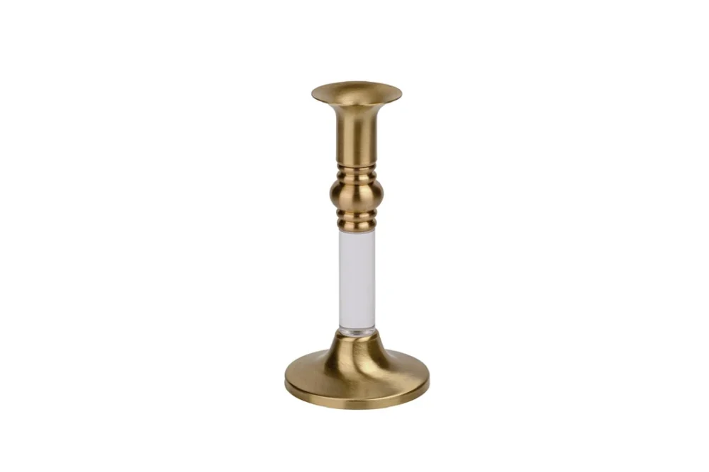 Pirinç ve Pleksi Klasik Şamdan