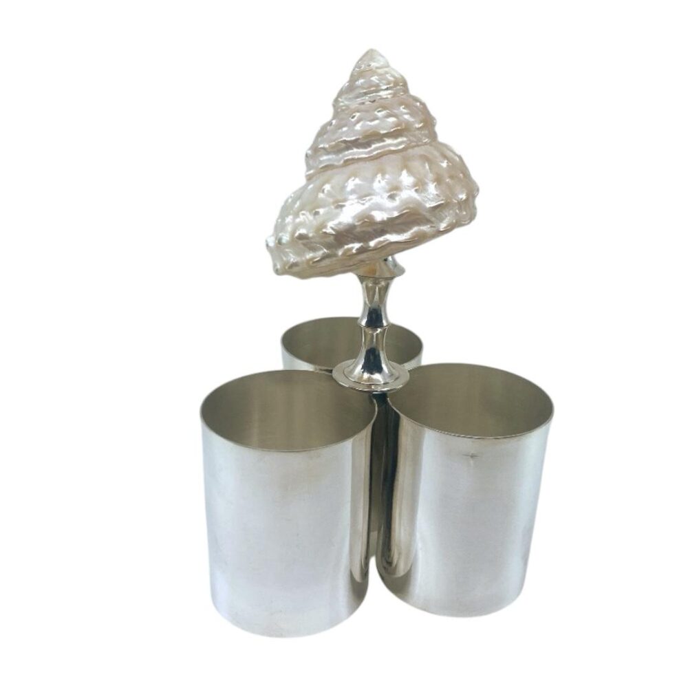 UNIQUE - SEDEF DENİZ KABUĞU ÜÇLÜ KAŞIKLIK