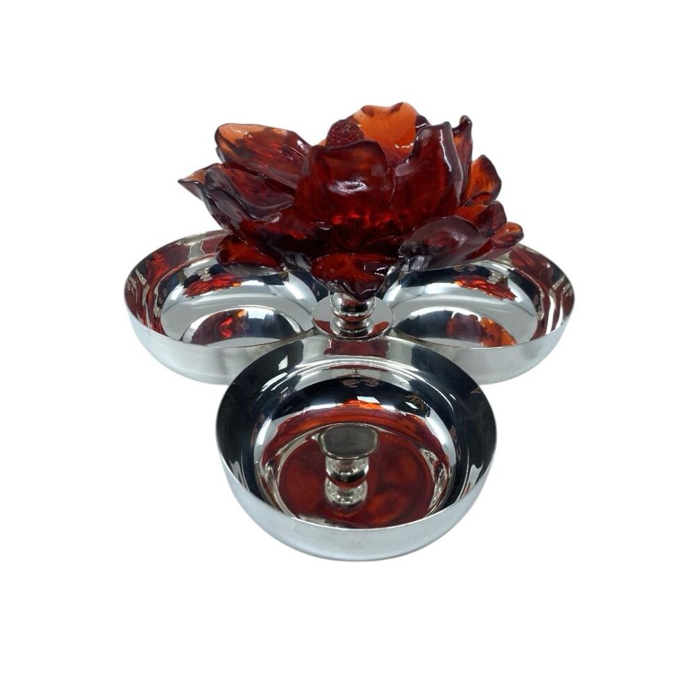 UNIQUE - KIRMIZI NİLÜFER ÜÇLÜ ÇEREZLİK