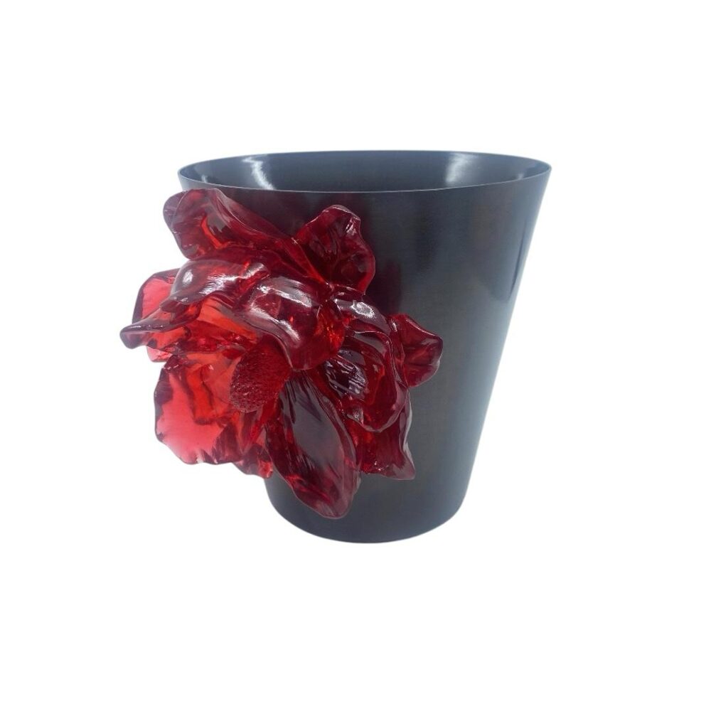 UNIQUE - KIRMIZI ÇİÇEKLİ ANTİK KOVA