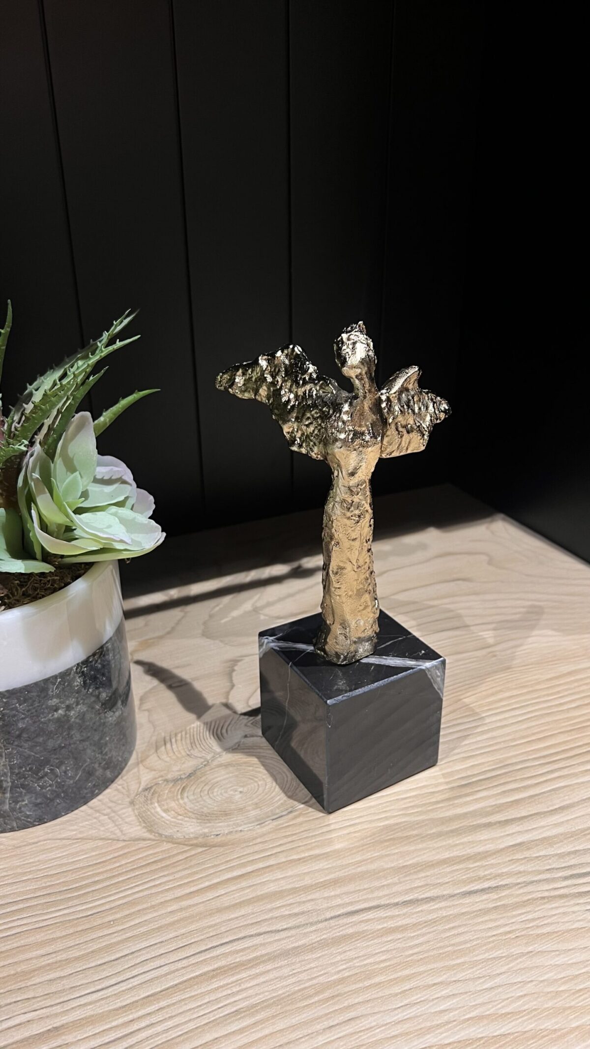 Gold Melek Figürlü Dekoratif Obje